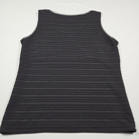 White House Black Market Minimalist Black Surplice Sleeveless‎ Top Women’s XL - Picture 12 of 14